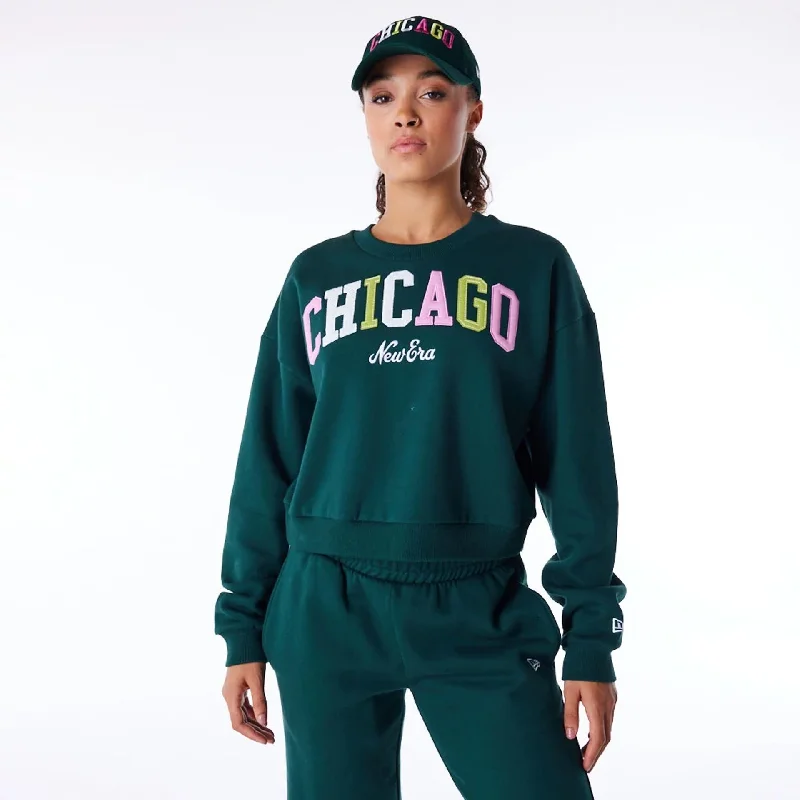 Men's Hoodies for Every OccasionNew Era Infill Dark Green Crop Crew Neck Sweatshirt