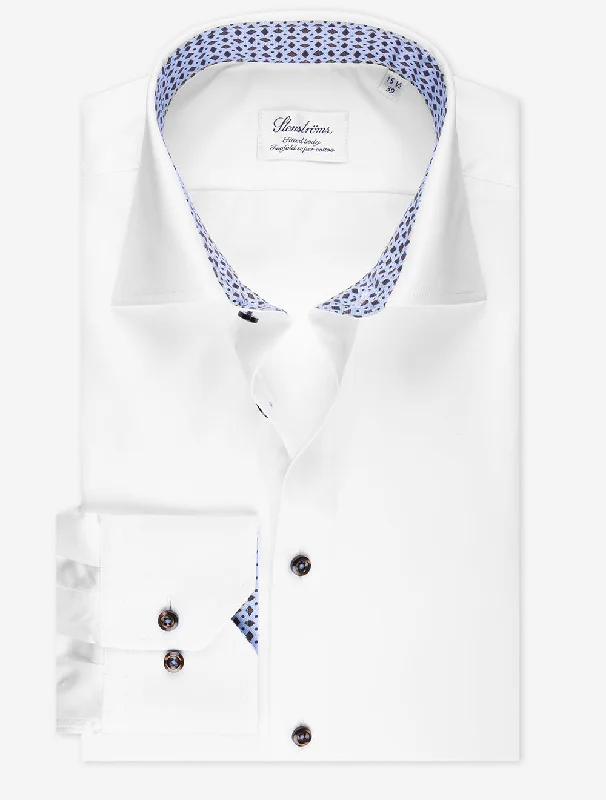 Men's Affordable Shirts for Budget-Friendly StylePlain With Inlay Fitted Body Shirt White Men's Affordable Shirts for Budget-Friendly StylePlain With Inlay Fitted Body Shirt White