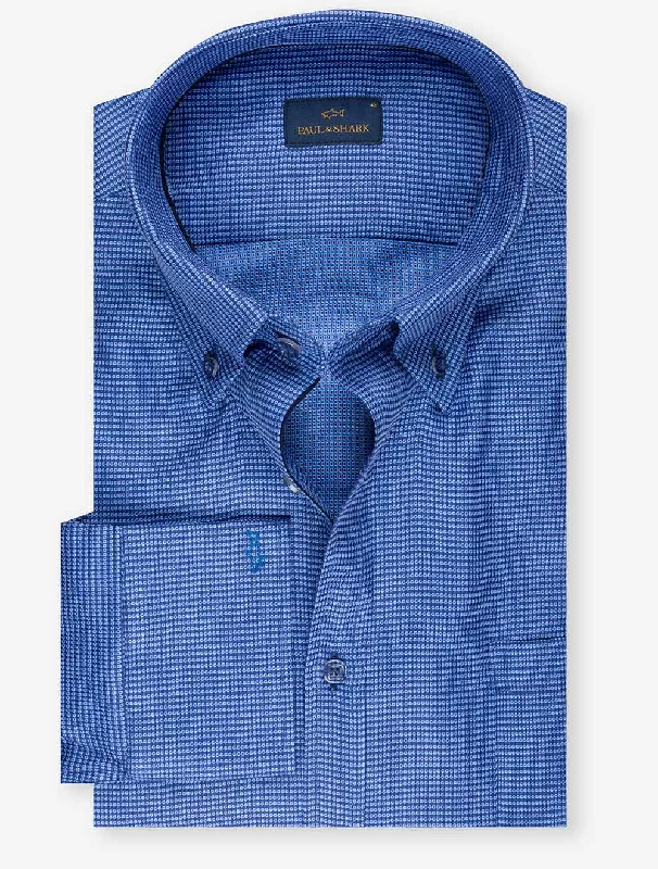 Men's Custom Dress Shirts for a Personalized FitCotton Satin Shirt Blue