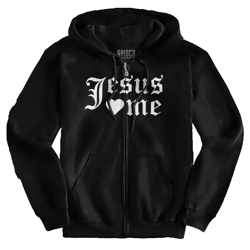 Men's Hoodies with Adjustable HoodsJesus Hearts Me Youth Zip Hoodie