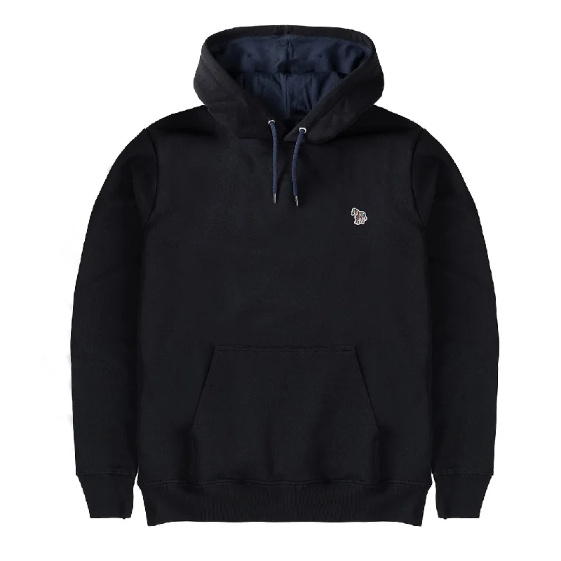 Men's Hoodies with High-Low HemlinesPaul Smith Zebra Logo Hoodie Black