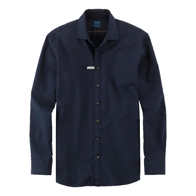 Men's Neutral-Tone Shirts for Versatile StylingOLYMP Casual modern fit Super Soft Cotton Shirt - Marine 40101418