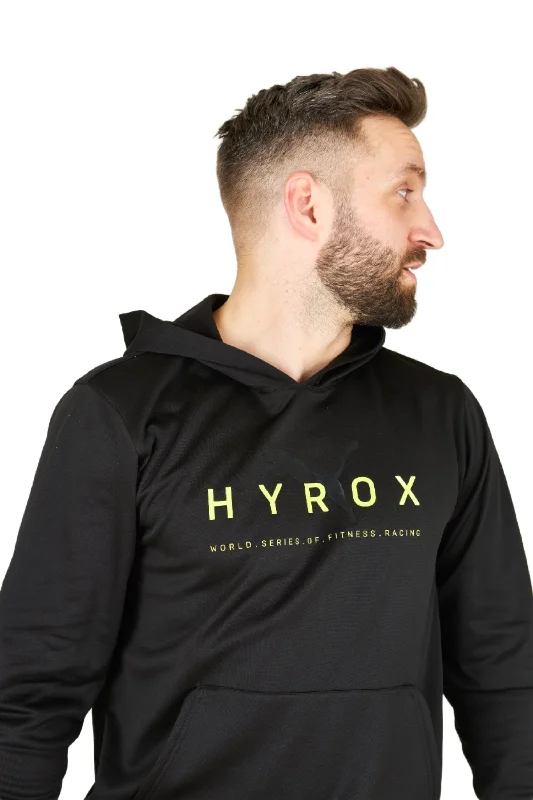 Men's Hoodies with Reflective StripesHYROX|PUMA PWRFLEECE Hoodie - Black