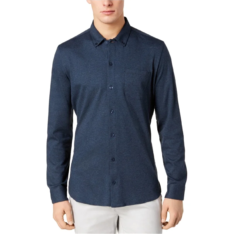 Men's Dressy Button-Down Shirts for Formal OccasionsCalvin Klein Mens Slim Fit Button Up Shirt, Blue, XX-Large