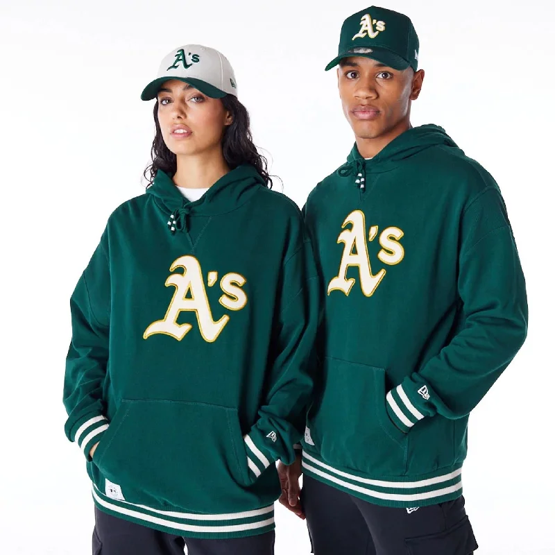 Men's Hoodies with Hidden PocketsOakland Athletics MLB Rib Infill Dark Green Oversized Pullover Hoodie Men's Hoodies with Hidden PocketsOakland Athletics MLB Rib Infill Dark Green Oversized Pullover Hoodie