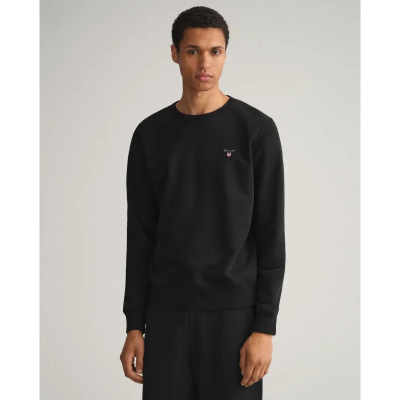 Men's Hoodies with Water-Repellent FabricGANT Original Crew Neck Sweatshirt 2046072 Black Men's Hoodies with Water-Repellent FabricGANT Original Crew Neck Sweatshirt 2046072 Black