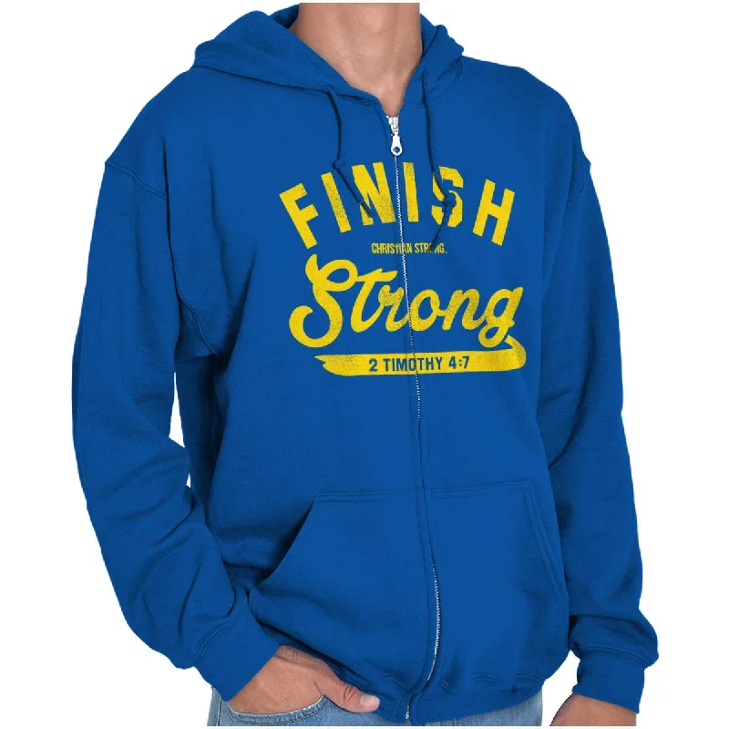 Men's Hoodies for SnowshoeingFinish Strong Scripture Zip Hoodie