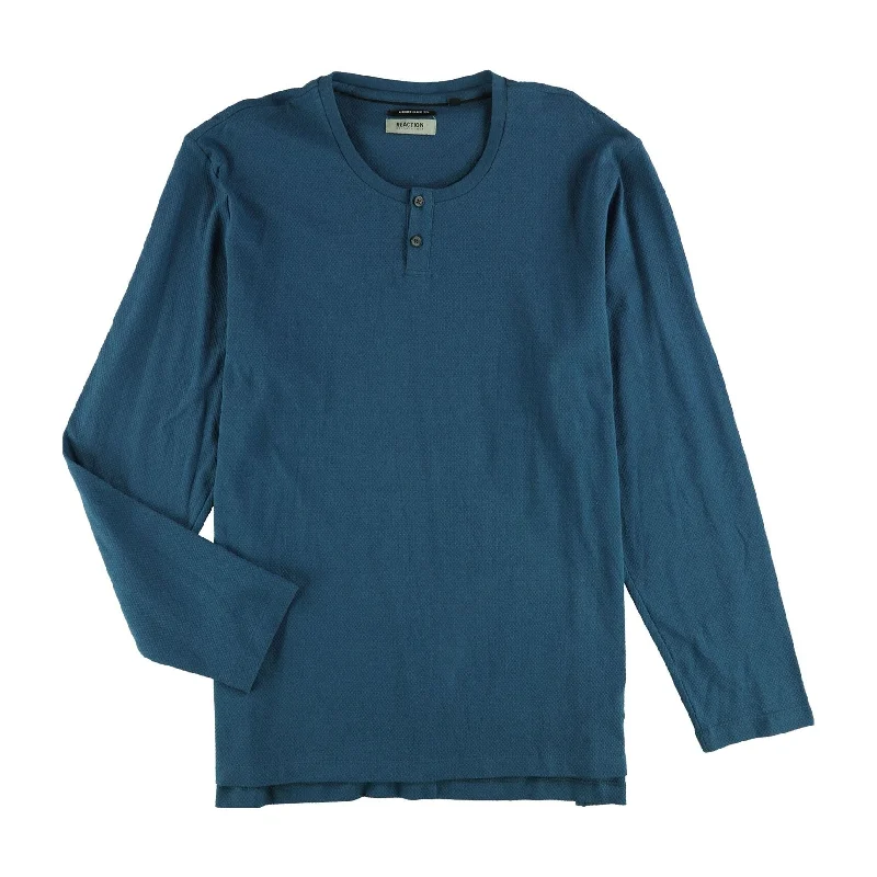 Men's Camouflage Shirts for an Outdoor AppealKenneth Cole Mens Textured Henley Shirt, Blue, XX-Large