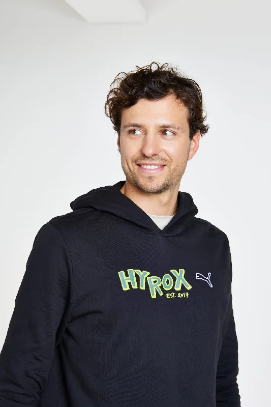 Men's Hoodies with Pass-Through PocketsHYROX|PUMA BETTER ESSENTIALS Hoodie - Black