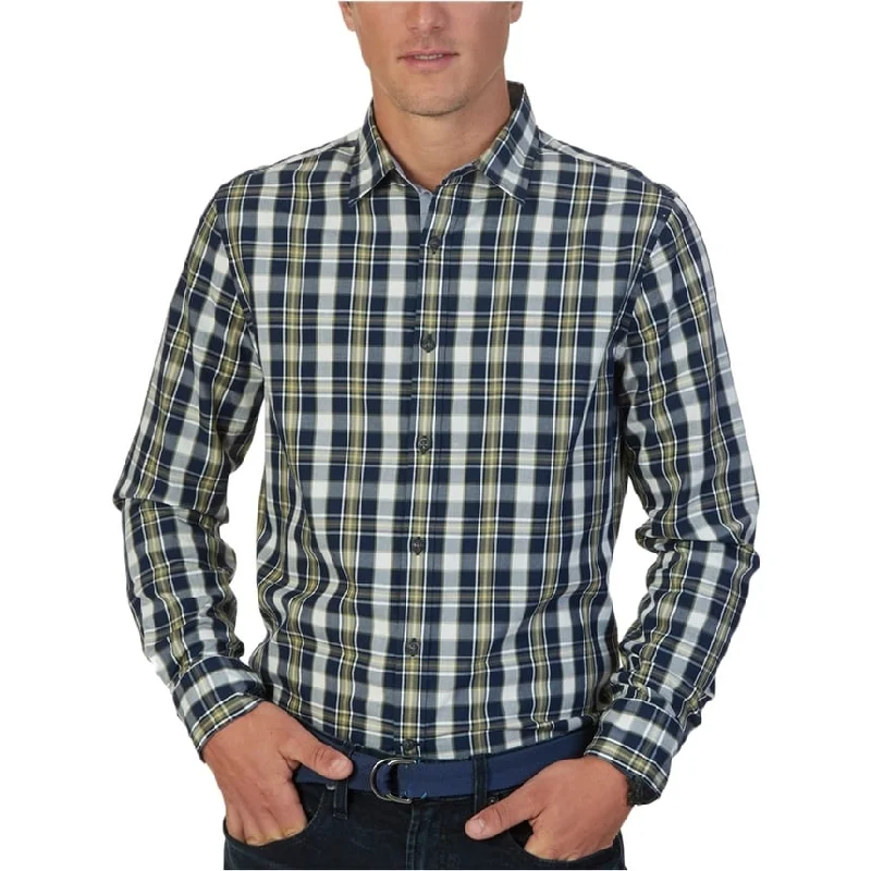 Stylish Men's Graphic T-ShirtsNautica Mens Spread Plaid Button Up Shirt, Green, XX-Large