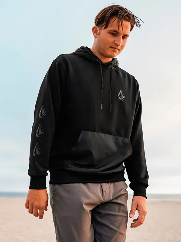 Men's Hoodies with Stretch FabricIconic Tech Pullover Hoodie - Black