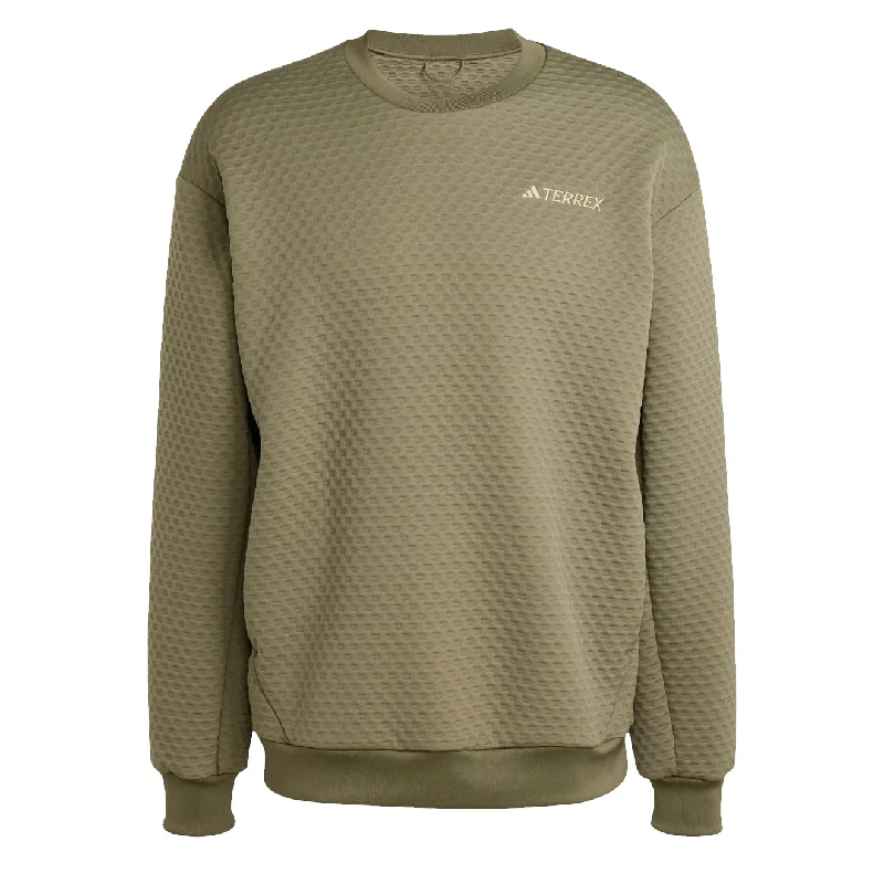 Men's Hoodies for Casual WearAdidas Terrex Xploric Crewneck Sweatshirt Olive Strata
