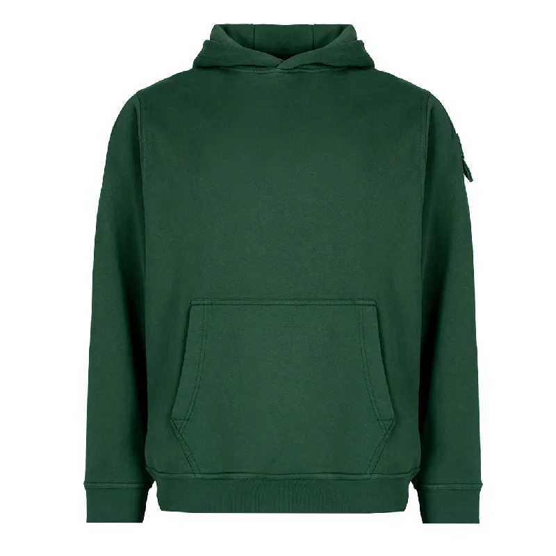 Men's Hoodies with Appliqué DetailsST95 Nucleo Uno Hooded Sweat Dark Green