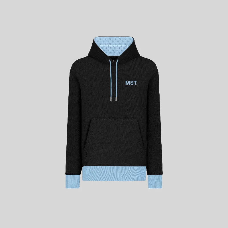 Comfortable Men's Fleece HoodiesONQUESTO BLACK HOODIE
