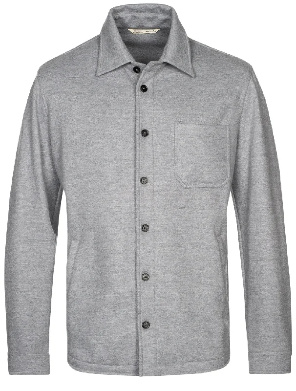 Men's Minimalist Shirts for a Clean LookClassic Overshirt Grey