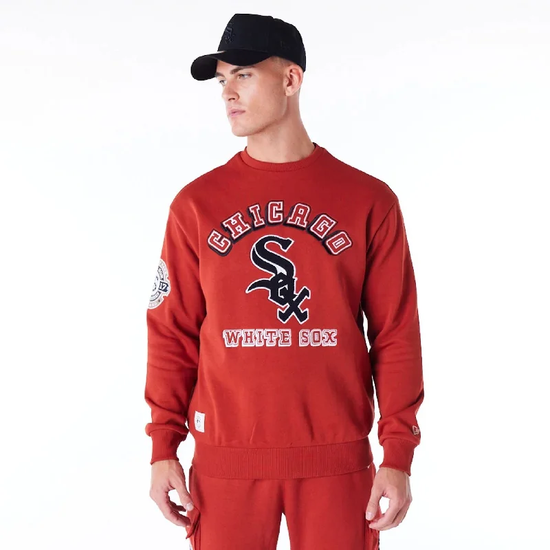 Men's Hoodies with Wind-Resistant FabricChicago White Sox World Series Red Oversized Crew Neck Sweatshirt Men's Hoodies with Wind-Resistant FabricChicago White Sox World Series Red Oversized Crew Neck Sweatshirt