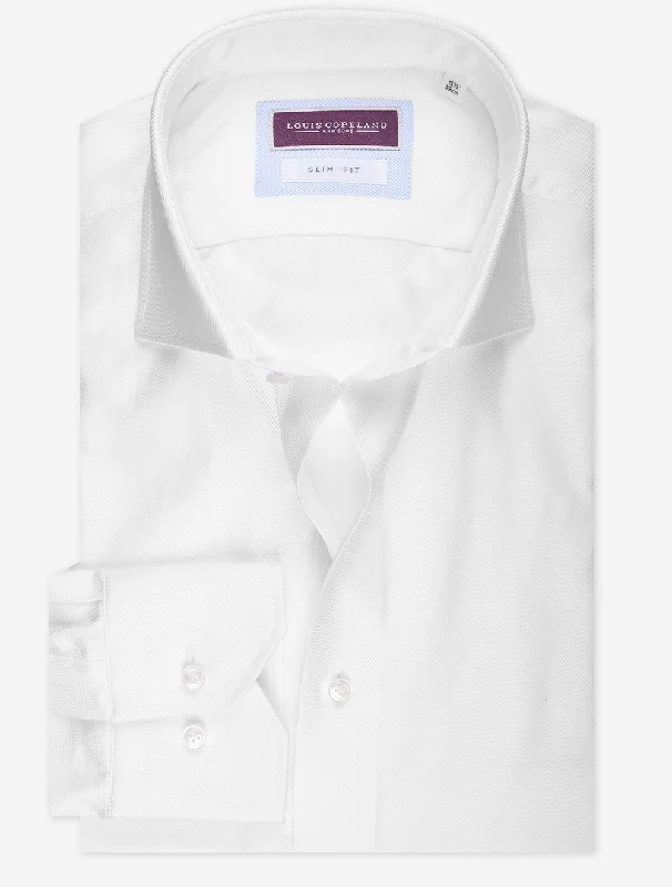 Men's Minimalist Shirts for a Clean LookSlim Twill Shirt White