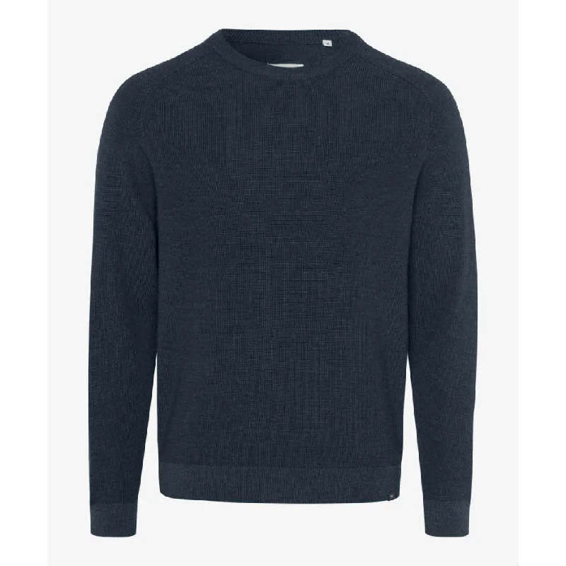 Men's Hoodies with InsulationBrax Round-neck Pullover 23-2208 Roy Crew Monochrome