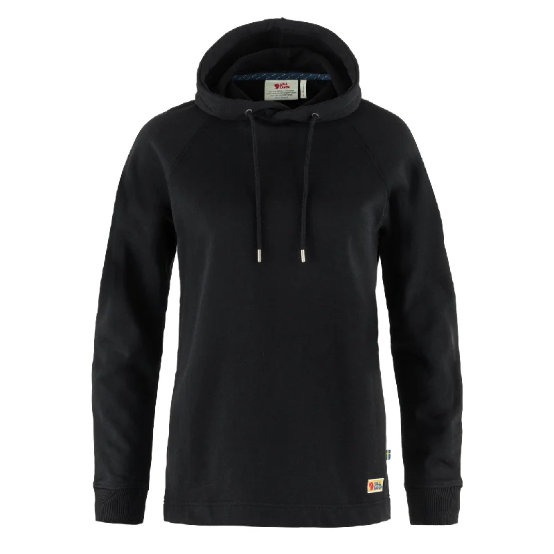 Men's Hoodies with Reinforced CuffsFjallraven Womens Vardag Hoodie Black