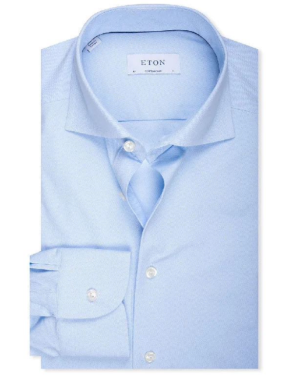 Men's French-Cuff Shirts for a Sophisticated EdgeStretch Contemporary Fit Shirt Blue Men's French-Cuff Shirts for a Sophisticated EdgeStretch Contemporary Fit Shirt Blue
