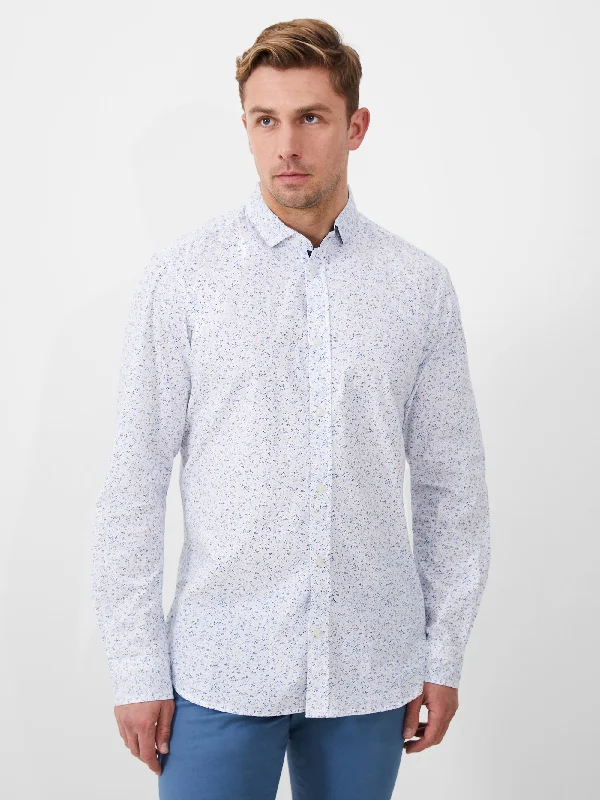 Men's Fishing Shirts for Water SportsLong Sleeve Navy Trim Shirt