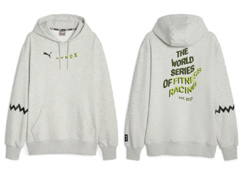 Practical Men's Water-Resistant HoodiesHYROX|PUMA Hoops Team Hoodie - Grey