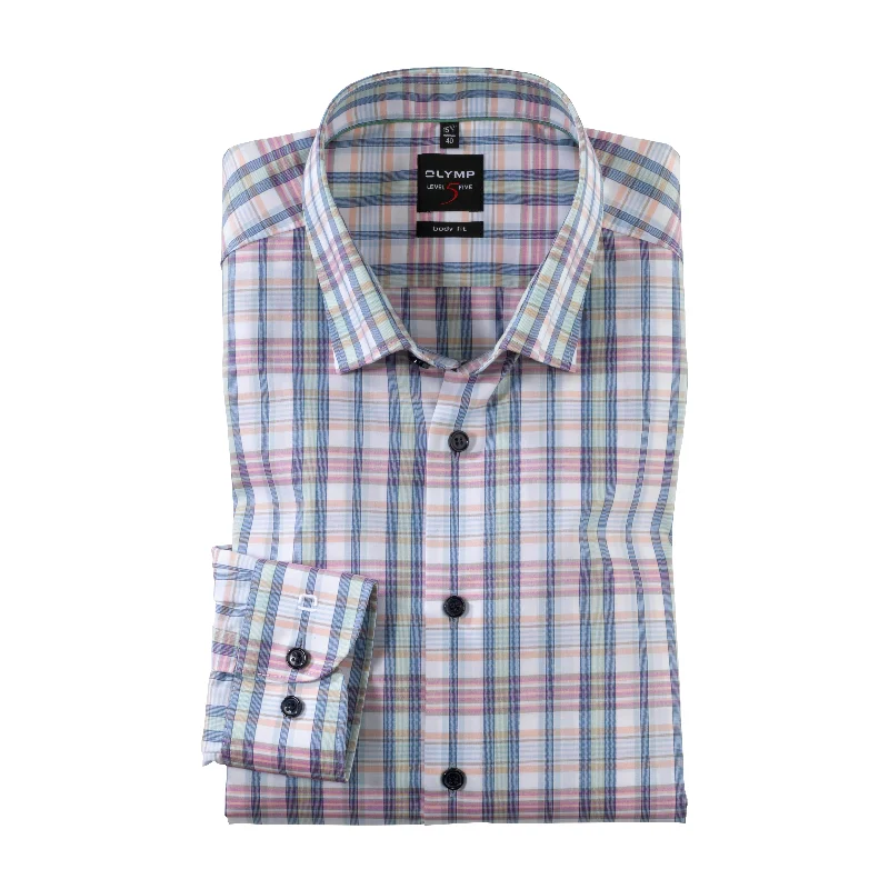 Men's Custom-Fit Shirts for a Personalized LookOLYMP Level Five body fit Check Shirt 2174