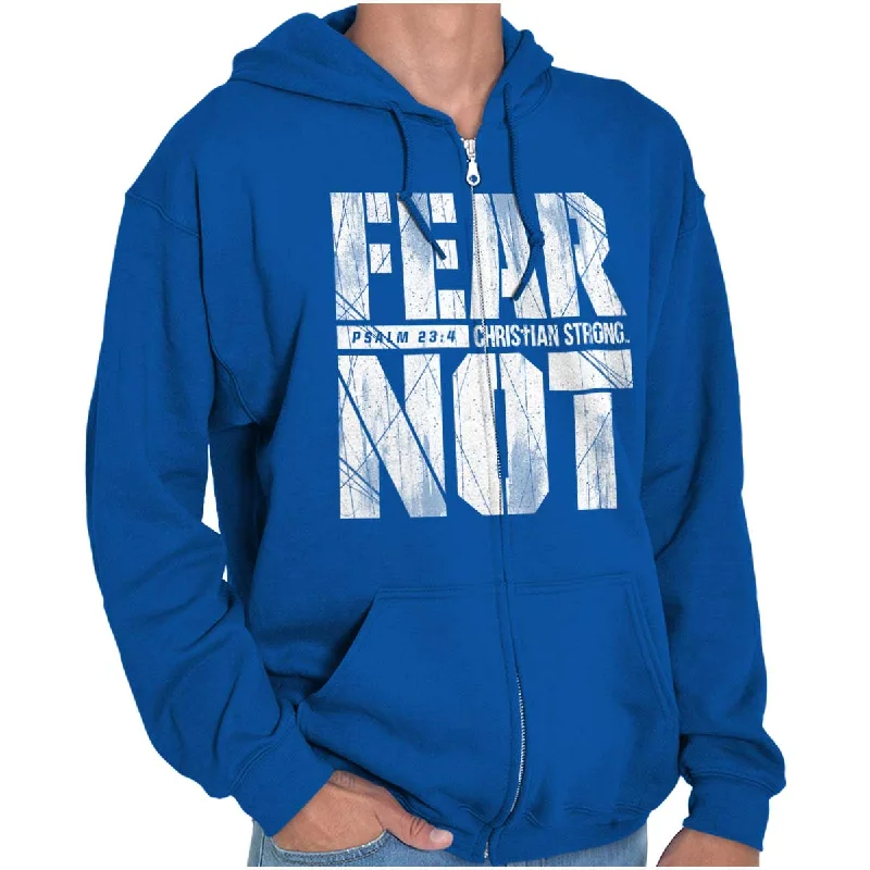 Weather-Ready Men's HoodiesFear Not Psalm 23:4 Zip Hoodie