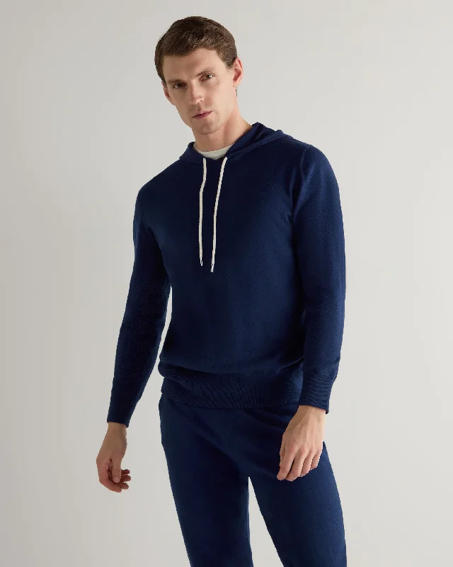 Men's Hoodies for Ice FishingMen's Cotton Cashere Silk Hoodie French Blue
