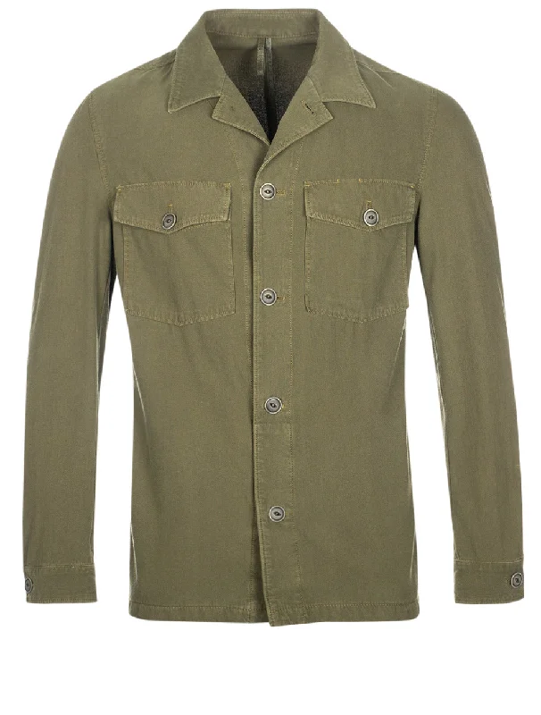 Men's Pattern-Play Shirts for a Fun TwistShirt Jacket Green