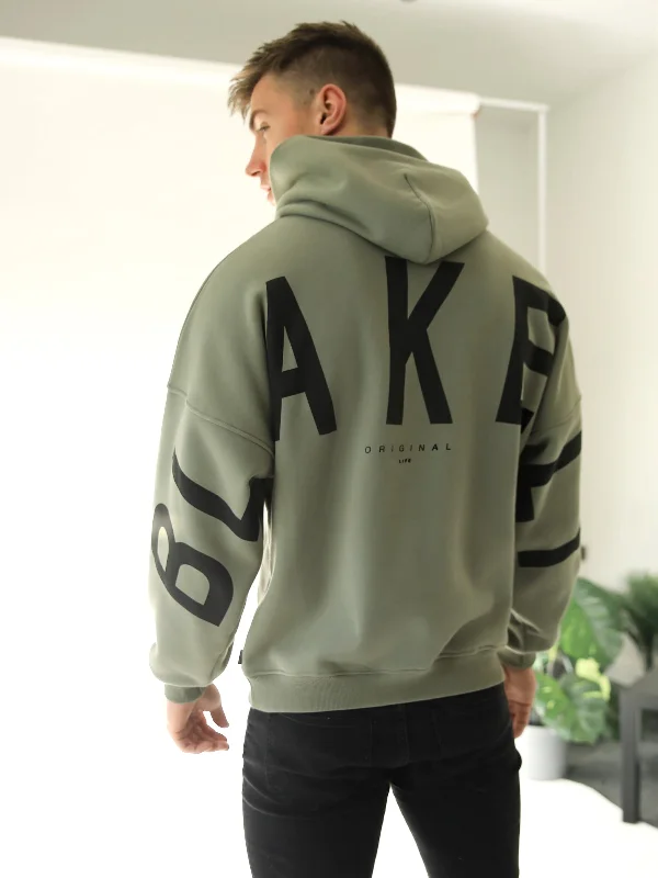 Unique Men's Custom HoodiesIdris Oversized Hoodie - Green