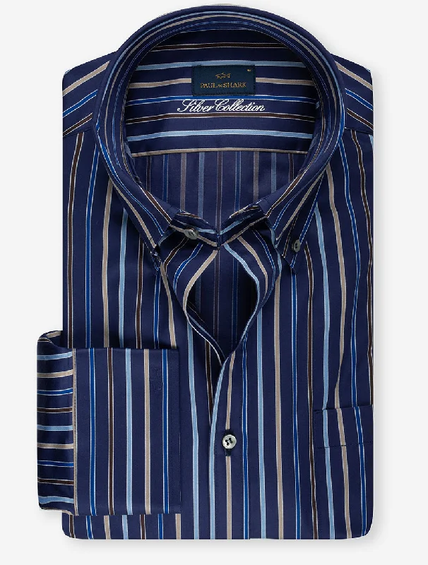 Men's Hunting Shirts for Camouflage and ComfortCotton Satin Shirt Blue