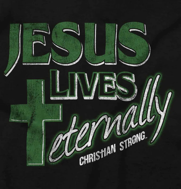 Men's Hoodies with Security PocketsJesus Lives Eternally Youth Zip Hoodie