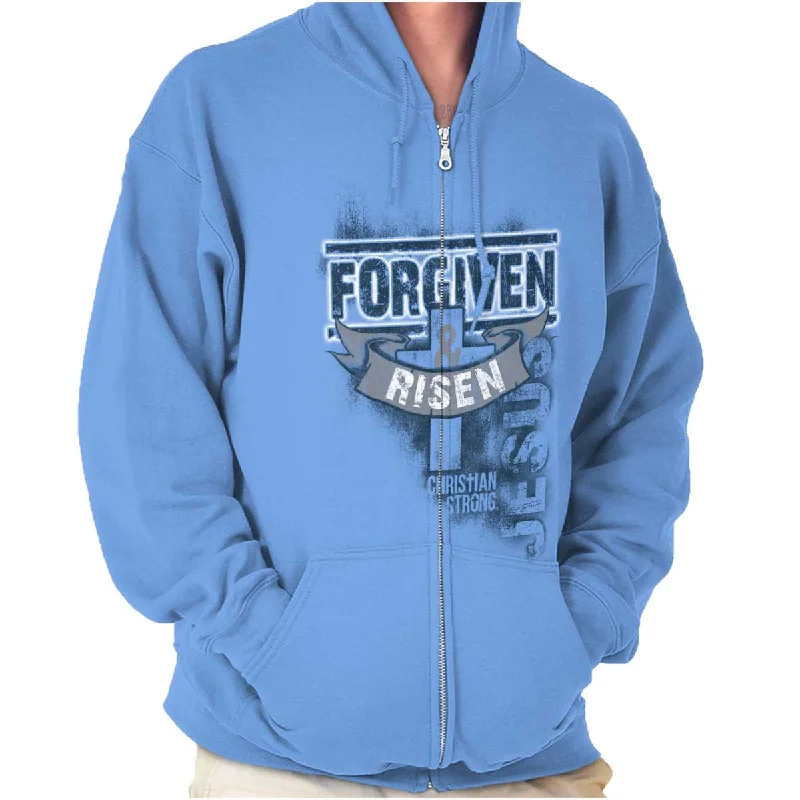 Men's Hoodies for Cold WeatherForgiven and Risen Zip Hoodie