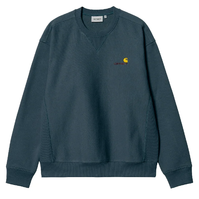 Men's Hoodies with Reinforced StitchingCarhartt WIP American Script Sweatshirt Ore