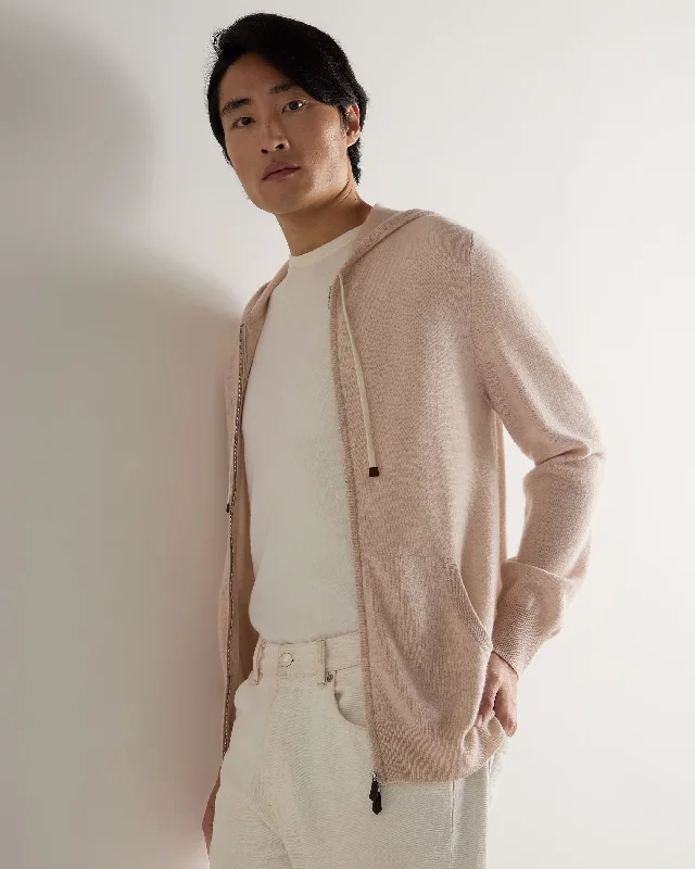 Classic Men's Cotton HoodiesMen's Ladbroke Cashmere Hoodie Ecru White