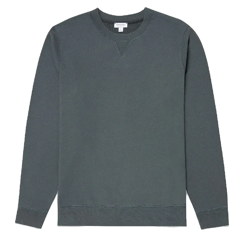 Men's Hoodies for SpringSunspel Loopback Sweatshirt Drill Green