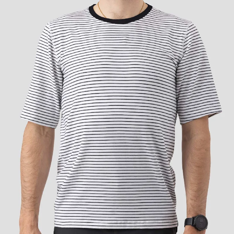 Men's Essential Dress Shirts for Everyday WearMen's Organic Riding Shirt  - White Stripes