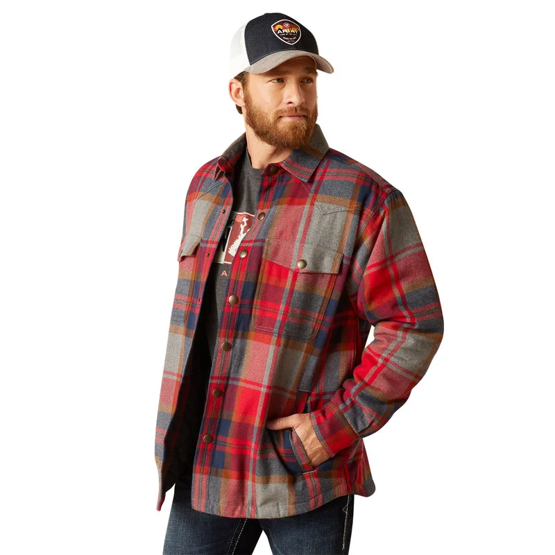 Men's Coats for Skinny Men'Ariat' Men's Hoffman Shirt Jacket - Merlot