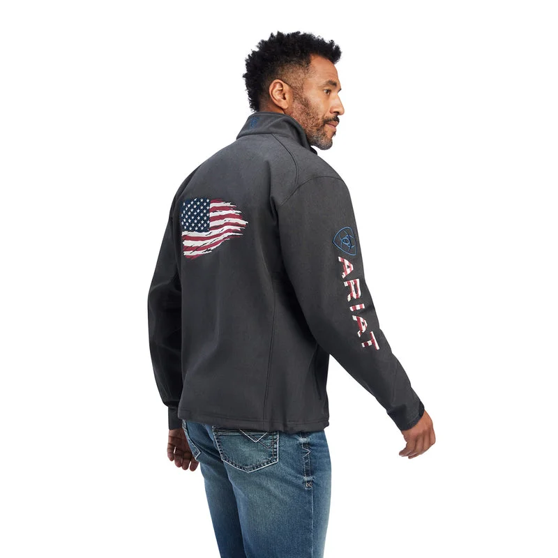 Men's Coats with Wind-Resistant Fabric'Ariat' Men's Logo 2.0 Patriot Softshell Concealed Carry Jacket - Charcoal Men's Coats with Wind-Resistant Fabric'Ariat' Men's Logo 2.0 Patriot Softshell Concealed Carry Jacket - Charcoal