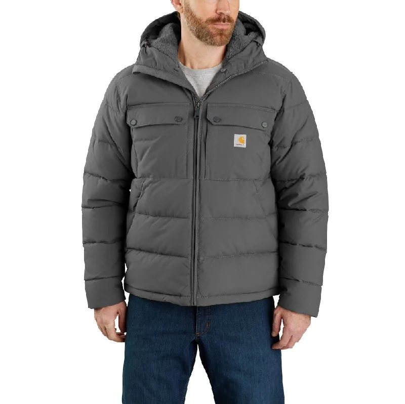 Men's Coats with Ripstop Fabric'Carhartt' Men's Montana Loose Fit Insulated Jacket-Level 4 Extreme Warmth Rating - Gravel