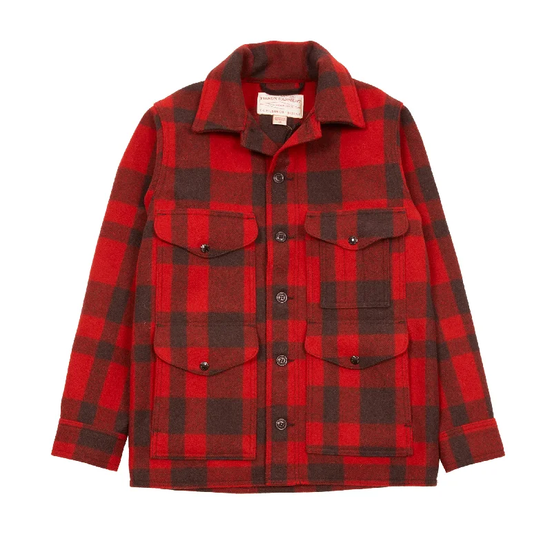 Warm Men's Down JacketsFilson Mackinaw Cruiser Jacket in Red Check