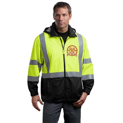 Trendy Men's Anorak JacketsCornerStone Safety Hi-Vis Windbreaker Jacket, ANSI 107 Class 3 Trendy Men's Anorak JacketsCornerStone Safety Hi-Vis Windbreaker Jacket, ANSI 107 Class 3