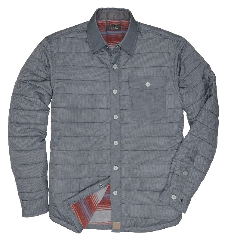 Men's Coats for Mild Weather'Dakota Grizzly' Men's Lucas Quilted Jacket - Gunmetal