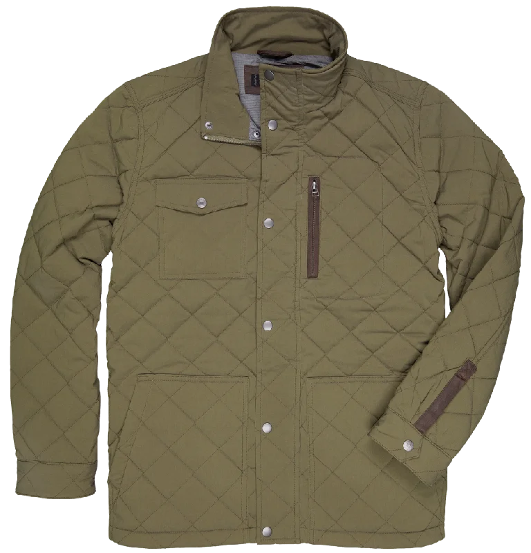 Men's Coats with Fur Trim'Dakota Grizzly' Men's Thad Quilted Jacket - Beechnut