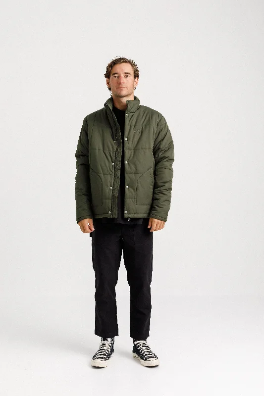 Men's Coats with Vintage StyleDiem Puff Jacket - Sale - Green