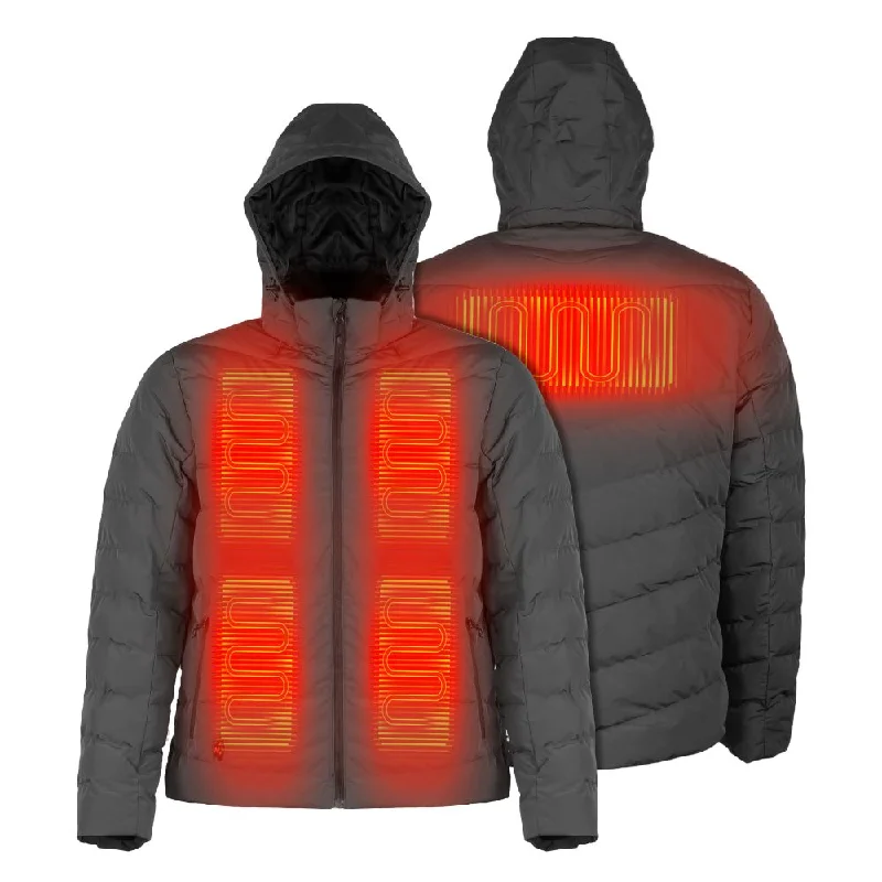 High-Quality Men's Duffle Coats'Fieldsheer' Men's Crest Heated Jacket - Black