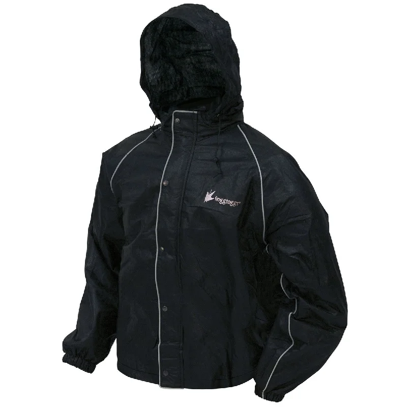 Men's Coats for Everyday Wear'frogg toggs' Men's Road Toad Reflective WP Jacket - Black Men's Coats for Everyday Wear'frogg toggs' Men's Road Toad Reflective WP Jacket - Black