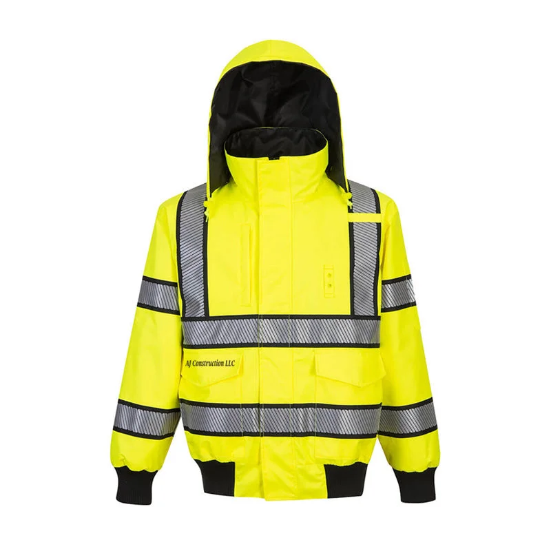 Men's Coats for City WearPortwest Hi-Vis Reversible Bomber Jacket, Yellow/Black