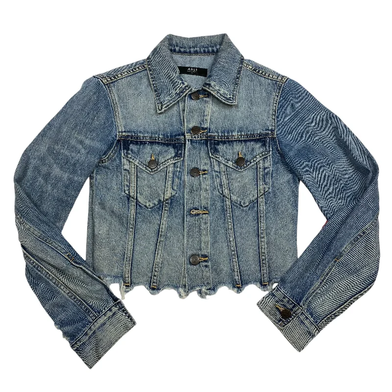 Men's Coats with Reflective StripesJacket Denim By Able In Blue Denim, Size: Xs